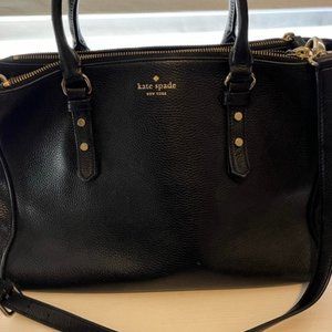 Kate Spade Black Leather Work Bag/Purse with Strap